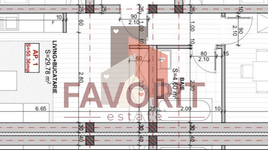 Apartament nou cu 2 camere la etajul 1 in Giroc - Schiță 6