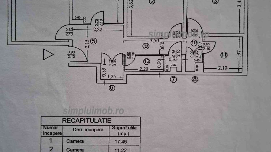 Apartament 3 camere Metrou Piata Sudului Sun Plaza Sector 4 - Schiță 6