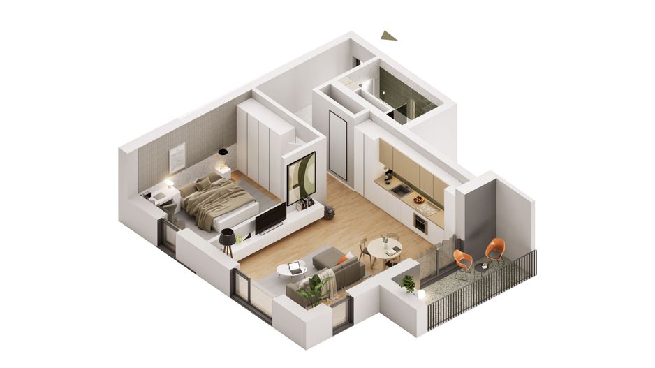 Apartament nou 2 camere, langa UVVG - Poză 4