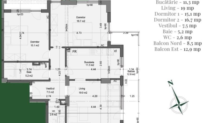 AP. 3CAM. DECOMANDAT,COMPLEX PREMIUM DE BLOCURI P+3 / PALLADY! - Poză 2