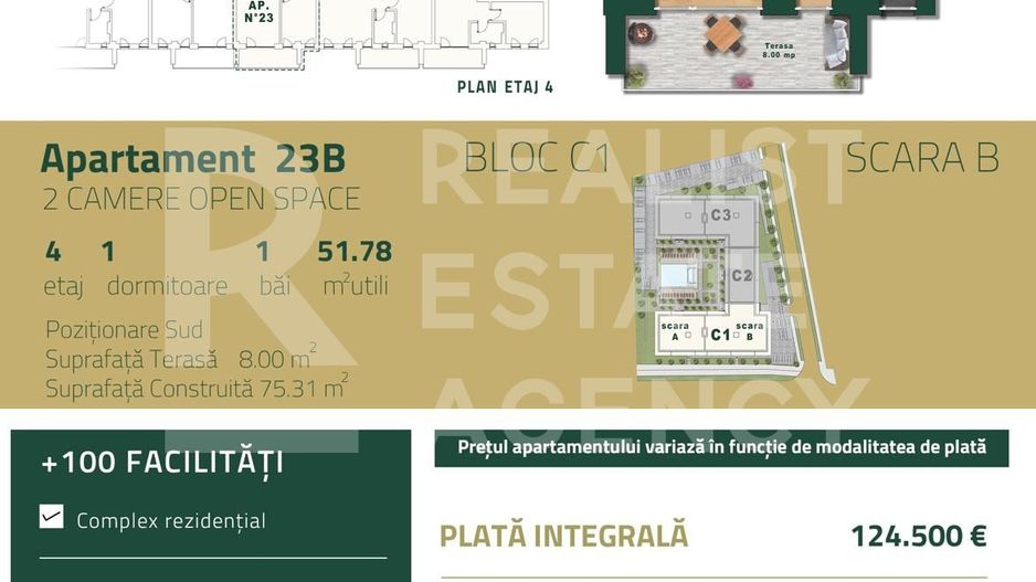 Vânzare, apartament, 2 camere, zona Torontalului, Timișoara - Schiță 8