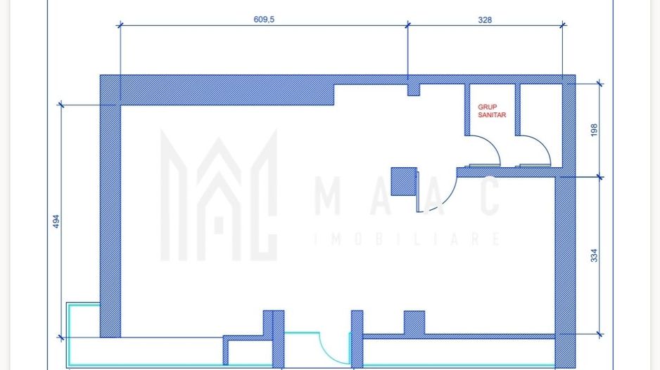 Spatiu comercial la strada | 50MP | Parcare | VAD | Vitrina - Schiță 2