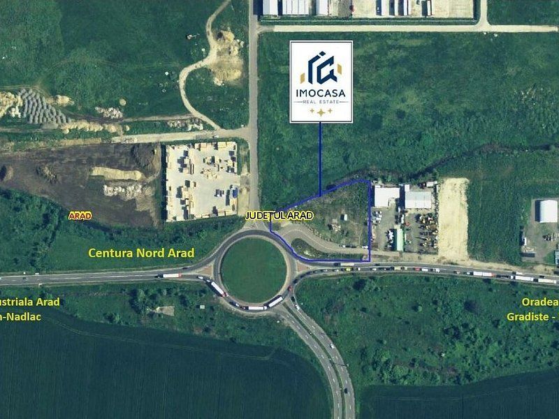 Teren de vanzare centura nord Arad Zona industriala A1 - Poză 1
