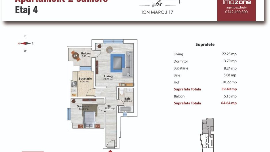 Apartament 2 camere etaj 4/5, 65 mp, Drumul Taberei - Plaza Mall  Comision 0% - Poză 1