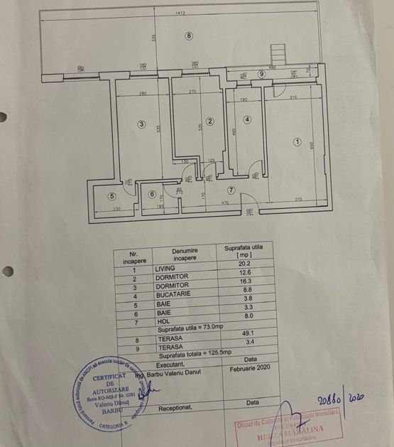 3 CAMERE + CURTE 76mp || SISESTI - BANEASA - Schiță 24