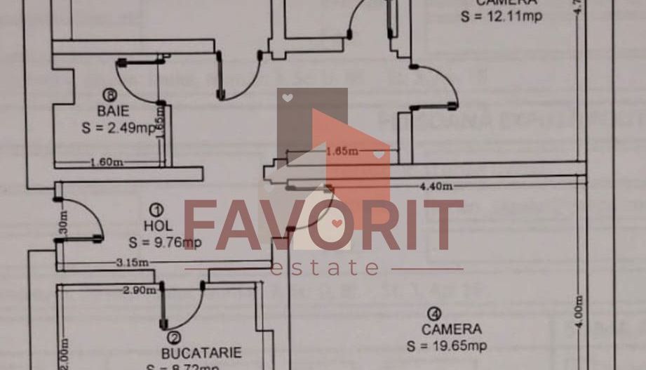 3 camere | centrala proprie | etaj intermediar | mobilat si utilat | - Poză 18