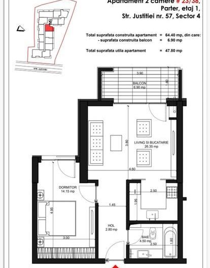 Închiriere Apartament 2 camere modern, lângă Palatul Parlamentului - Poză 12