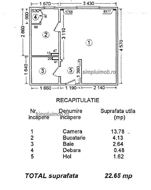 Garsoniera Mobilata Utilata Tei Fac. de Construcții - Poză 17