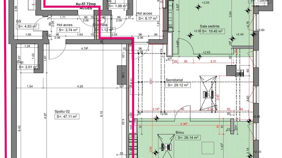 Birou premium de 57 mp de închiriat – Arad Plaza, ultracentral - Poză 10