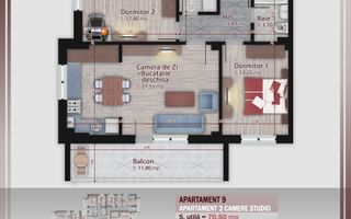 AP. 3CAM - BLOC BOUTIQUE P+3 -FINISAJE PREMIUM / PRET PROMO! - Poză 1