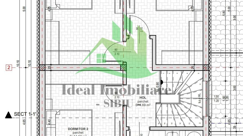 Casa Single cu 4 camere si carport, Zona Brana Selimbar - Schiță 9