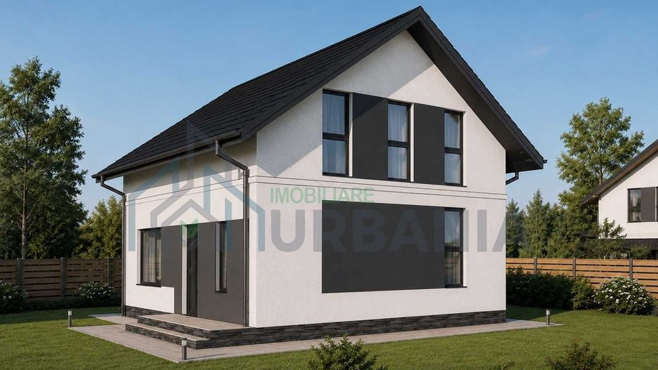 Casă de vânzare în Vișan, 4 camere, în construcție, 120 m² utili, teren 354 m² - Poză 1
