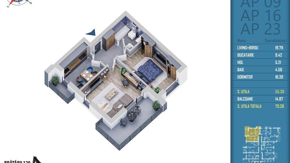 2 camere acte gata in o luna incalzire prin pardoseala Titan Pallady - Schiță 6