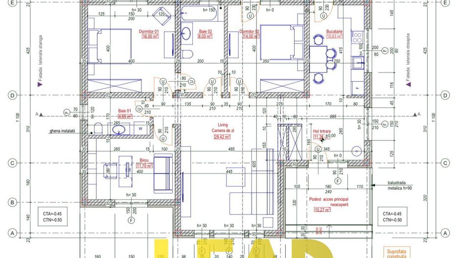 CASA PE PARTER, 105 mp utili, 513 mp teren, Sanpetru - Poză 3