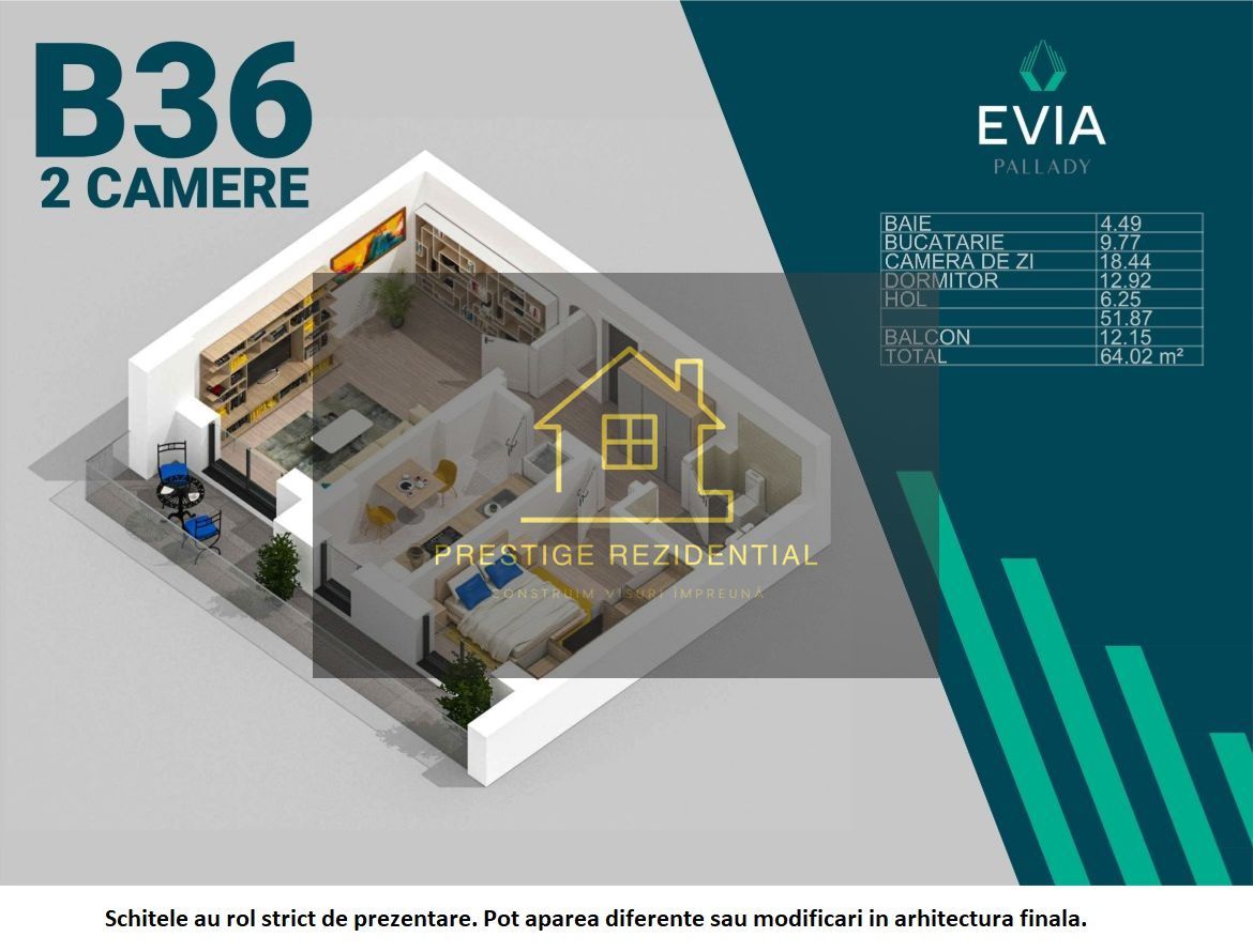 Apart 2 cam-Finalizat, Direct Dez, Comision 0, 10 min Metrou - Poză 1