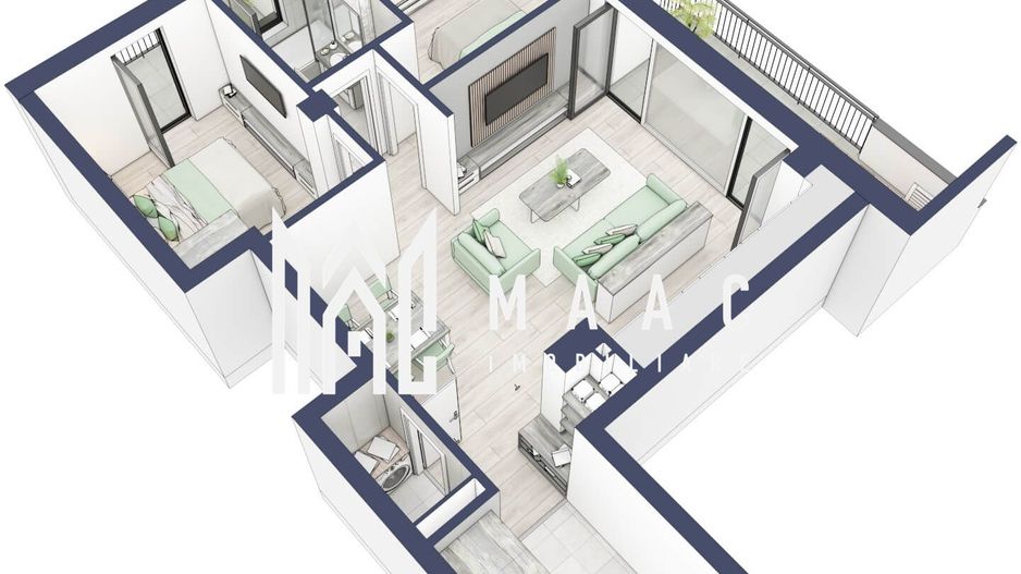 Apartament 3 camere | Balcoane 16.2 mp | Etaj 1 | Turnisor - Poză 2