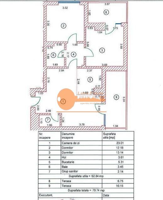 3 camere Victoriei ( bloc 2017-2 terase ) - Poză 7