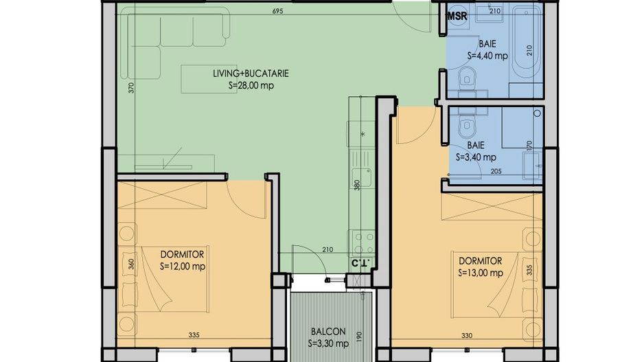 Sky Garden Berceni - 3 camere fix langa metrou - Poză 3