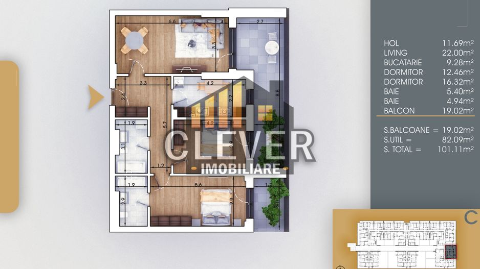 Apartament 3 camere Bloc Premium la 700m Metrou N. Teclu - Poză 2
