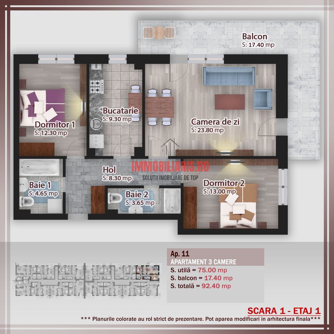Blvd. 1 Decembrie 1918 - Ansamblu rezidențial - Comision 0% - Schiță 2