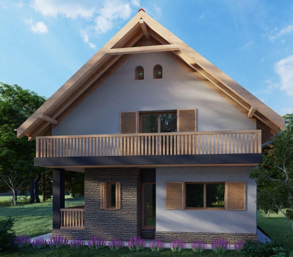 Casa cu 4 camere | Chinteni | Teren 672 mp | Arhitectura deosebita | - Poză 4