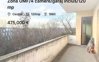 Zona UMF/4 camere/garaj inclus/120 mp - Poză 1