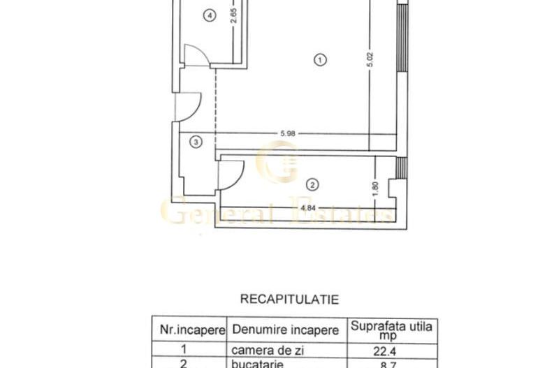 Vânzare apartament cu o cameră - 35 m.p în Păcurari - Iasi - Poză 8