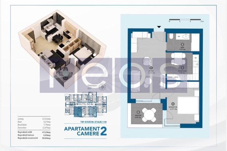 VANZARE 2 CAMERE | CITY POINT FAZA 2 | AVIATIEI | FINISAJE PREMIUM | - Poză 16