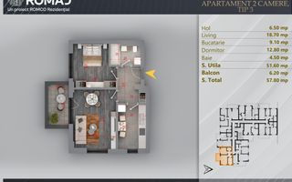 2 Camere Theodor Pallady-Proiect Premium Panouri Solare - Schiță 2
