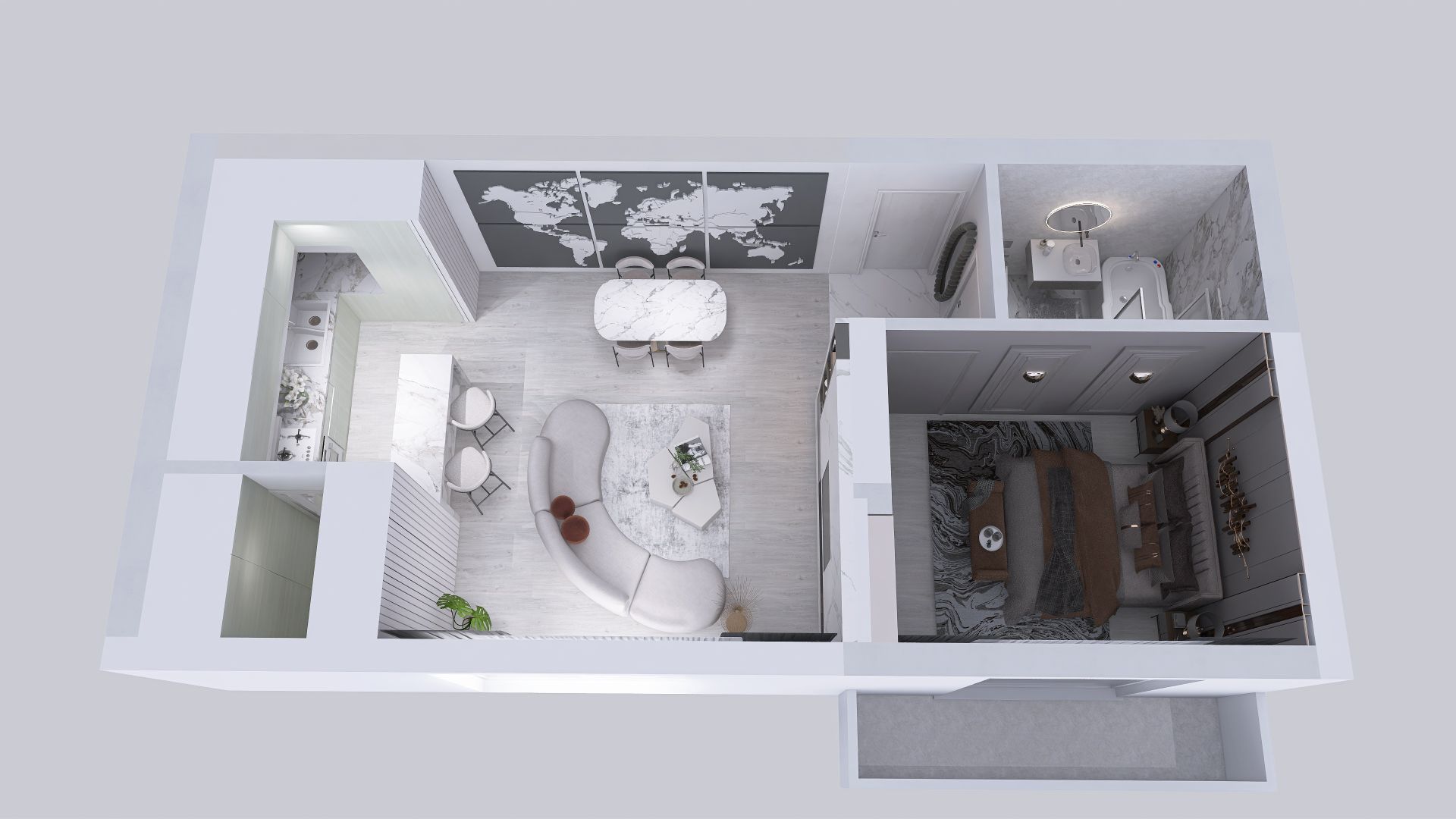Apartament de vanzare 2 camere | Bragadiru Cartierul Latin Ghencea - Poză 3