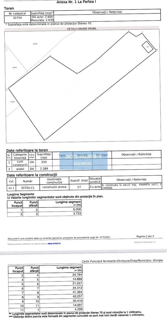 Teren 2.600 mp, utilități, Str. Merișor – Giurgiu - Schiță 14