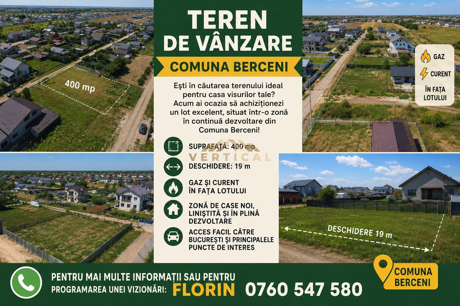 Teren de vânzare în Comuna Berceni - Poză 1