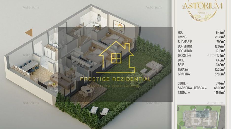 Apartament 3 Camere+Gradina,Premium,Piscina,Titan/Pallady,Metrou - Poză 8