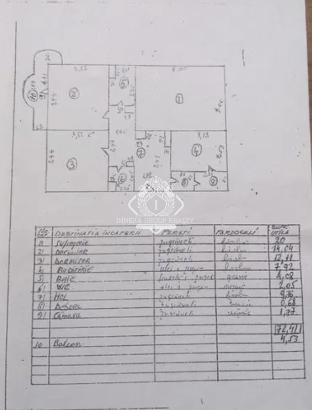 13 Septembrie-Panduri | 3 camere | 76mp | et 7 | bloc reabilitat | 190.000 euro - Poză 8