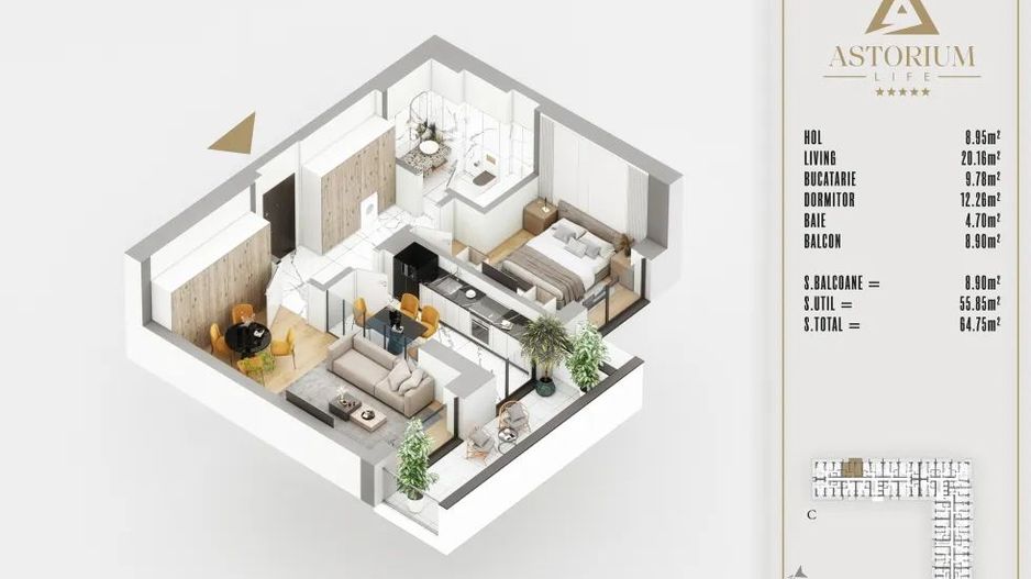 Apartament 2 Camere// Astorim Life// Comision 0! - Poză 2