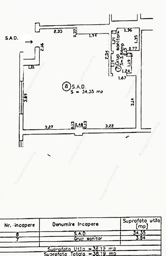 SAD Autorizatie ISU | Parter inalt 38mp utili | Torontalului - Schiță 6