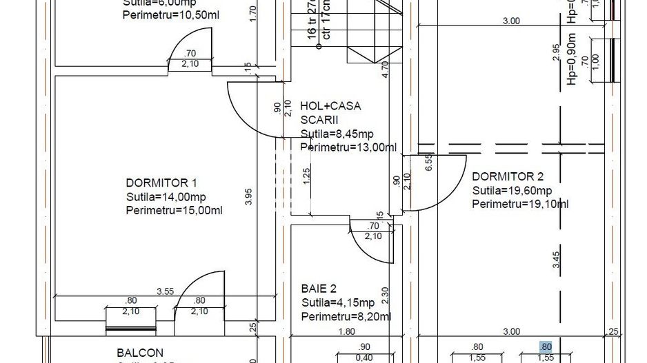 Casa tip duplex 100 mp, teren 240 mp, zona Profi, Selimbar - Schiță 14