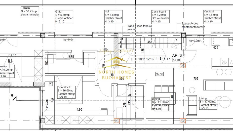 Ap 3 camere, bloc boutique, parcare, terasa mare - Metrou Bazilescu - Poză 18