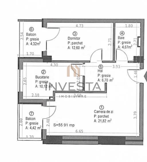 Apartament cu 2 camere decomandat, 56 mp, langa Baza Sportiva! - Poză 2