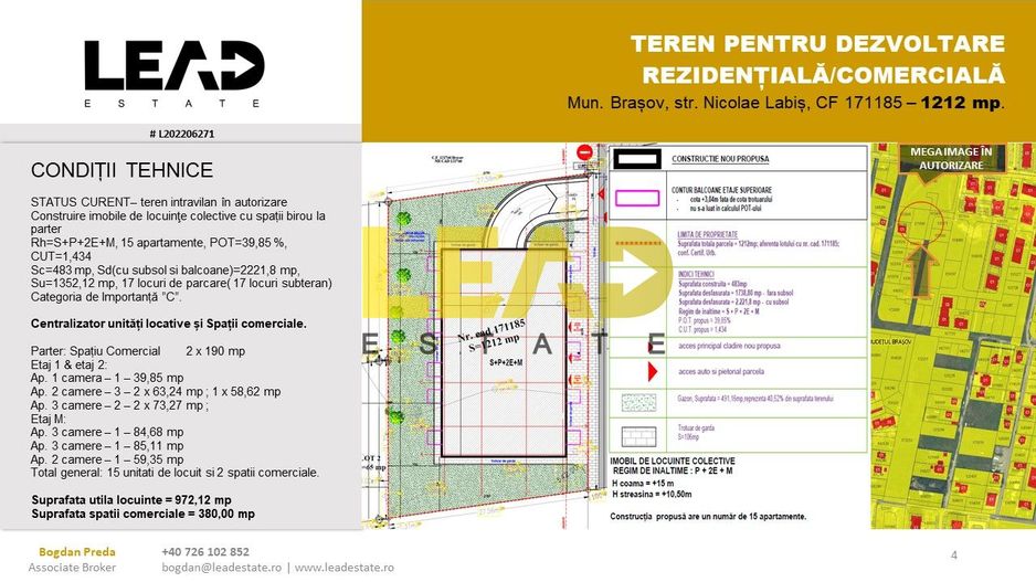 OPORTUNITATE INVESTITIE TEREN LOCUINTE COLECTIVE si SPATII COMERCIALE - Poză 4