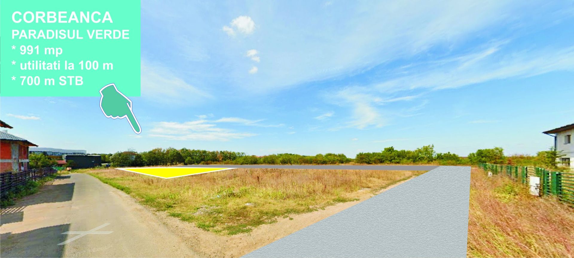 Teren de vanzare in Corbeanca, pretabil investitie sau locuinta - Poză 1