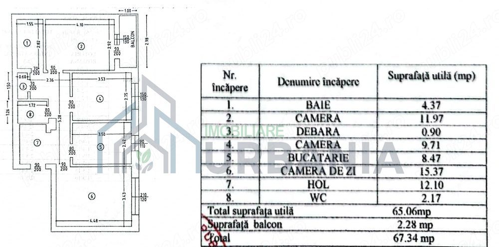 Apartament 3 camere de vanzare, Nicolina 1, Iasi - 65 mp utili, etaj 2/4 - Poză 1