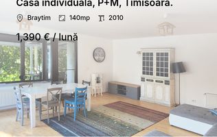 De inchiriat, casa individuala, P+M, Timisoara.