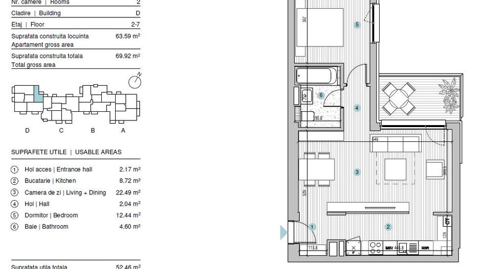 Apartament 2 camere | Finalizat | Casa Presei Libere - Poză 11