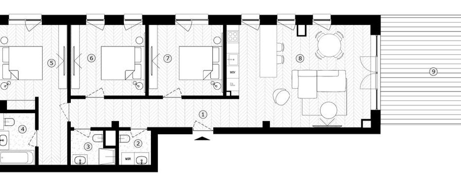 Apartament 4 camere, terasa 23mp, proiect nou,  Sibiu - Schiță 5