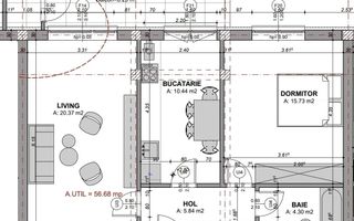 Apartament 2 camere, 56.68 mp-etaj 1- Doamna Stanca, Selimbar - Schiță 10