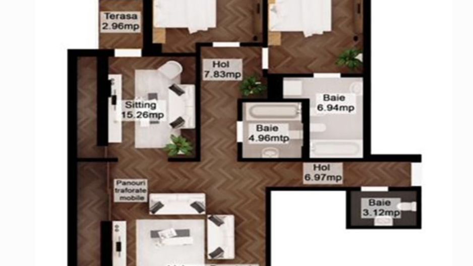 VANZARE | 3 CAMERE | BELLER | DOROBANTI - Schiță 1