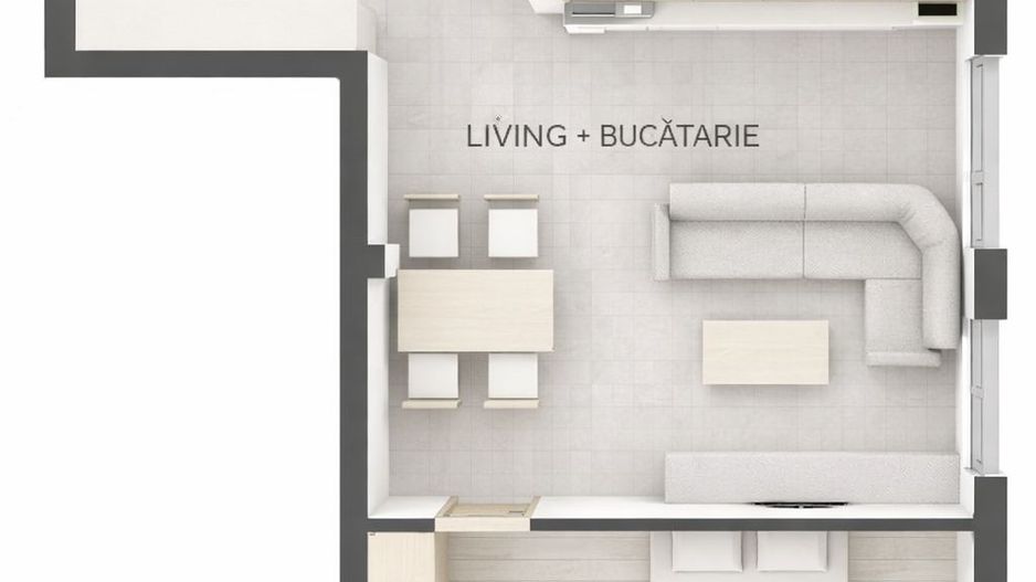 Ap 3 camere -Tautului Residence - zona Parcul Poligon SubCetate - Schiță 3