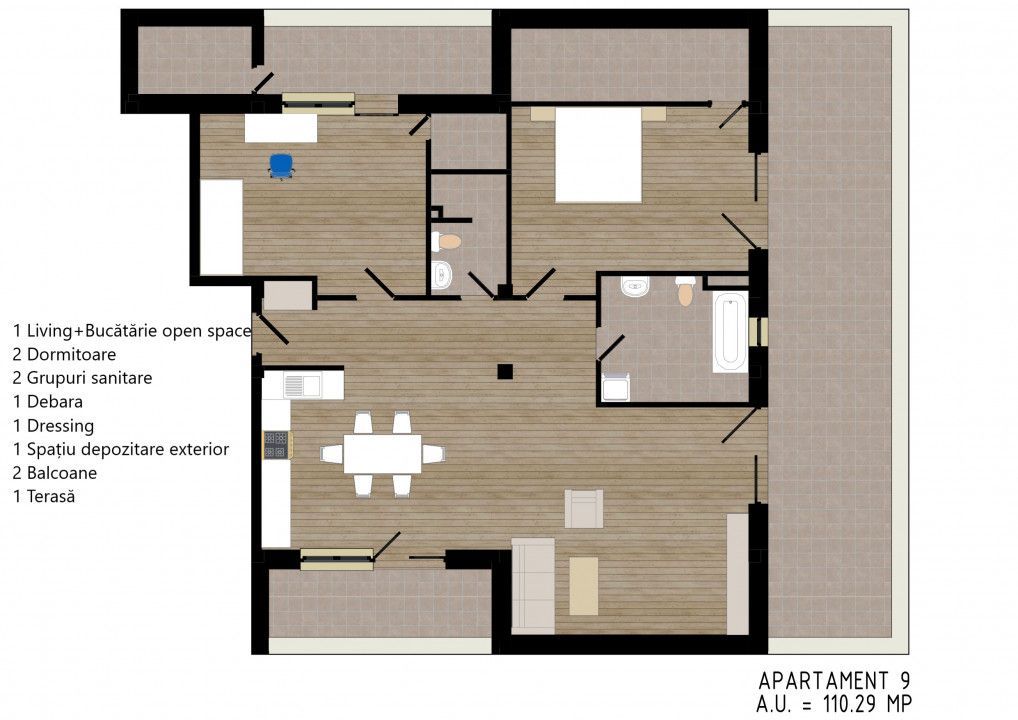Zorilor Residence, Apartamente Noi 2-3-4 camere - Str. Zorilor - Carei - Poză 16