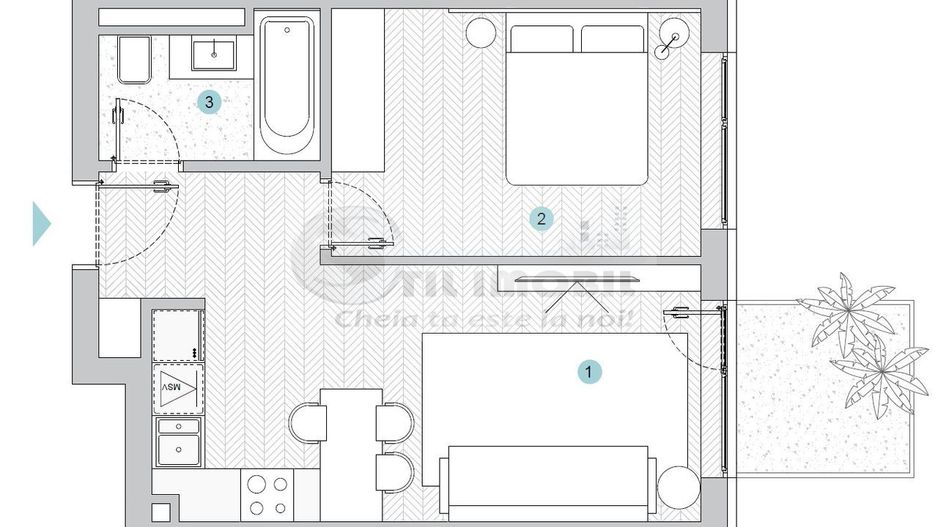 Ap 2 camere Silk District clasă energetică A + PARCARE!!! - Poză 9